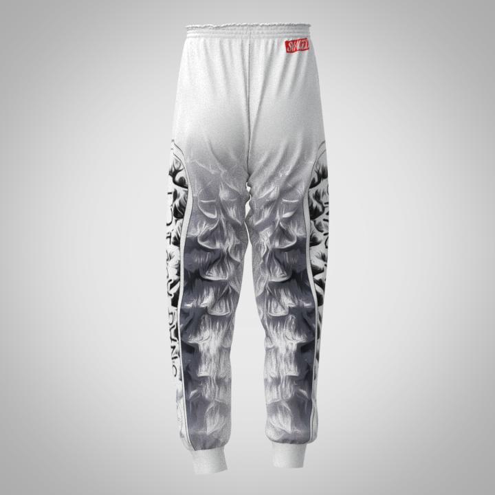 WHITE LONG ZIPPER POCKET PANTS