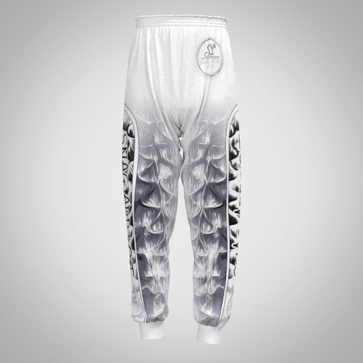 WHITE LONG ZIPPER POCKET PANTS