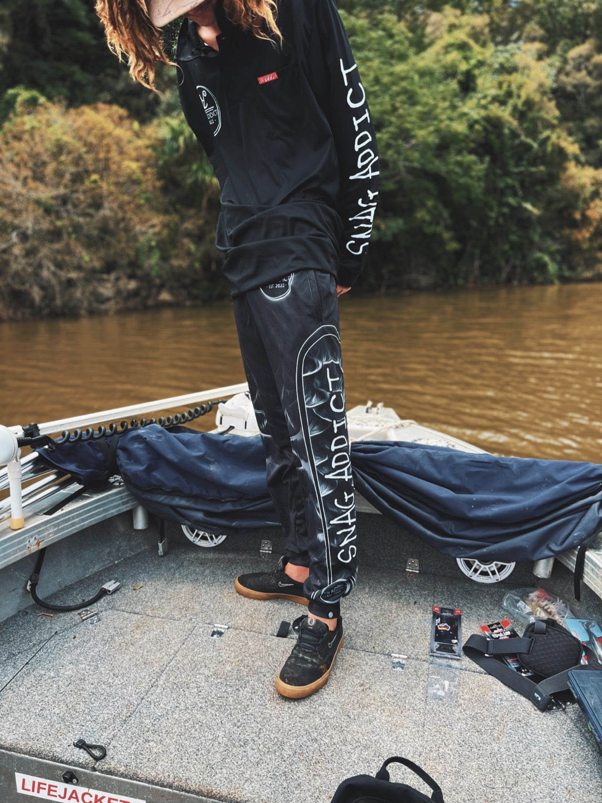 SNAG ADDICT LONG ZIPPER POCKET PANTS