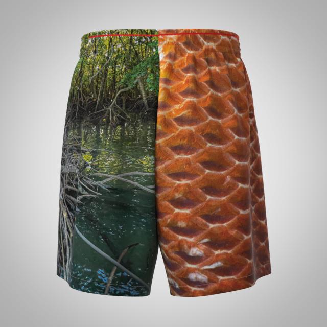 2 TONE MJ ZIPPER POCKET SHORTS