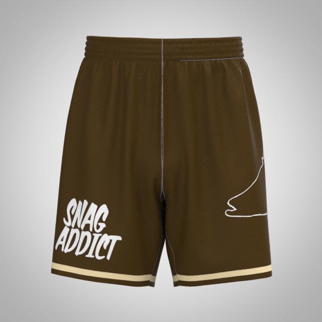 CHOCOLATE BARRA ZIPPER POCKET SHORTS