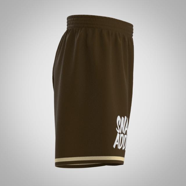CHOCOLATE BARRA ZIPPER POCKET SHORTS