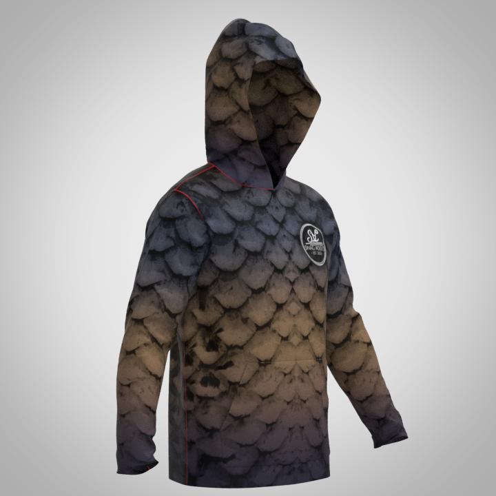 SCALES HOODED FISHING SHIRT