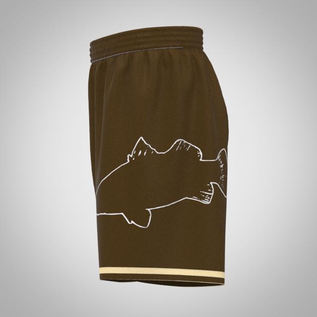 CHOCOLATE BARRA ZIPPER POCKET SHORTS